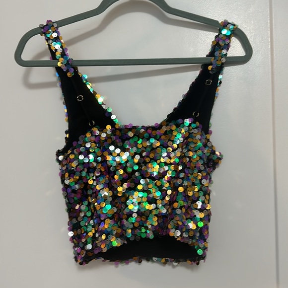Zara Sequin crop top - Picture 3 of 9